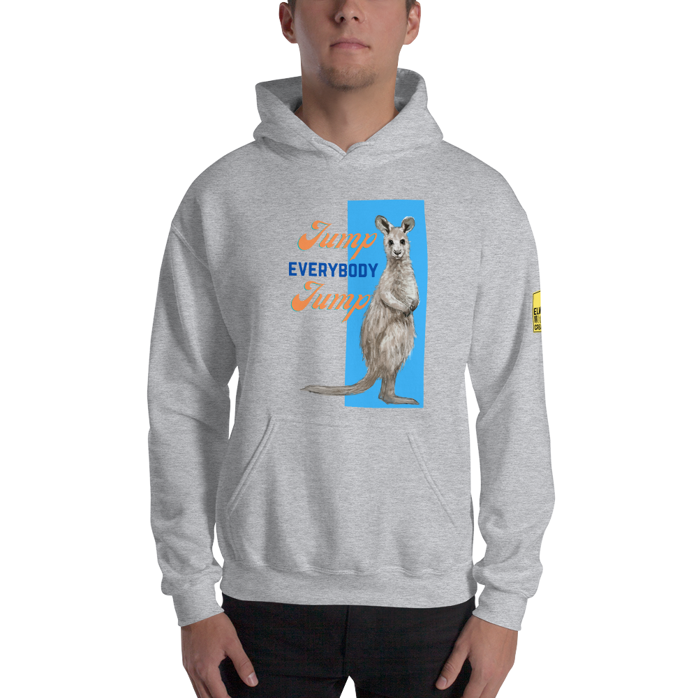 Jump Everybody Jump - Kangaroo Pun Hoodie - ElmsCreative