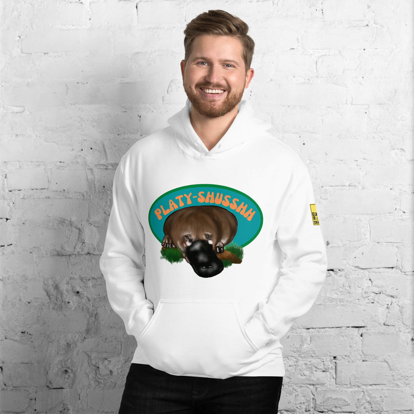 Platyshusshh - Platypus Pun Hoodie - ElmsCreative