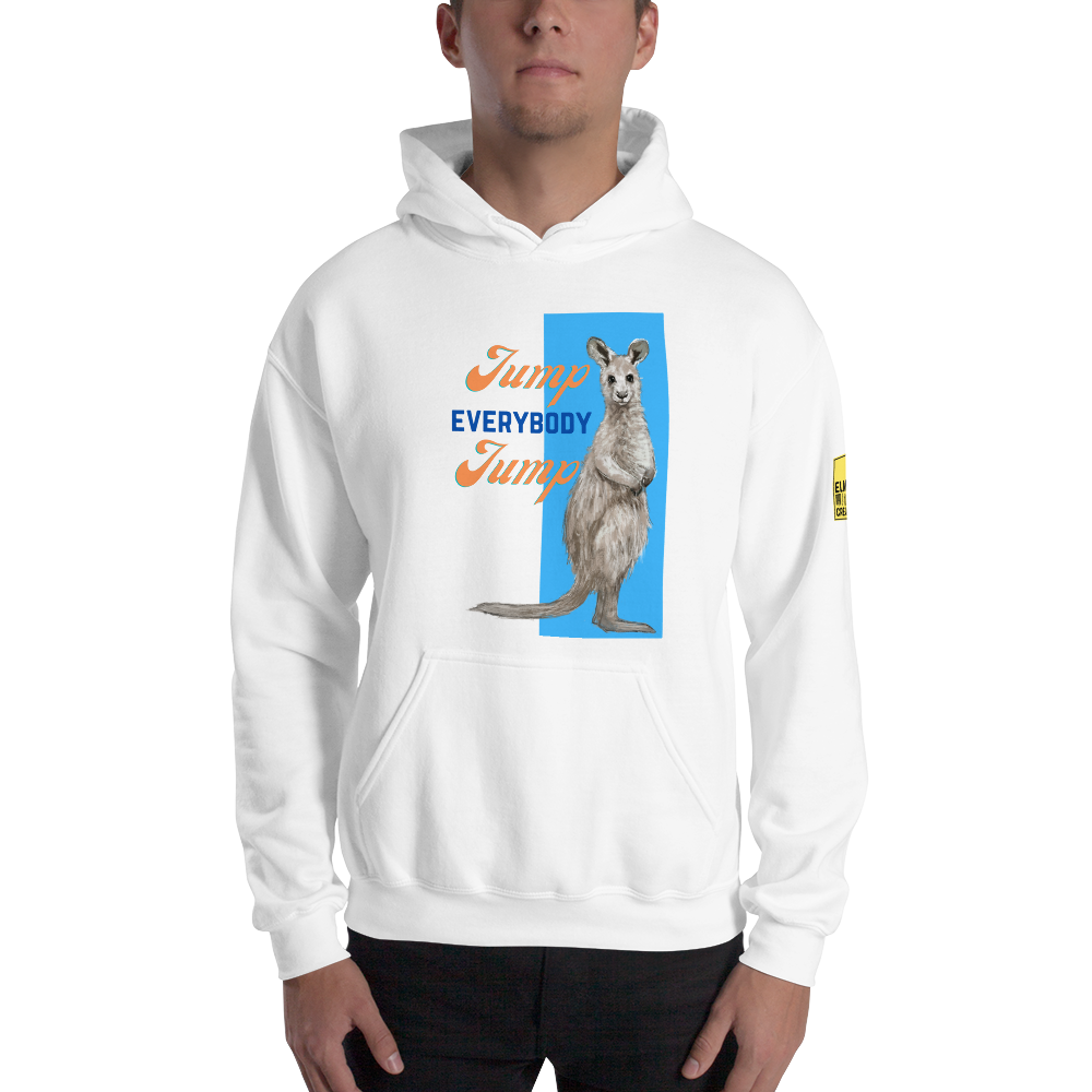 Jump Everybody Jump - Kangaroo Pun Hoodie - ElmsCreative