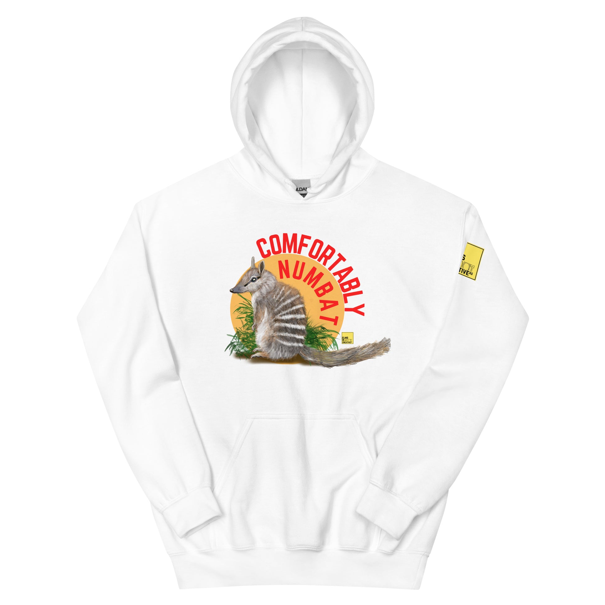 Comfortably Numbat - Numbat Pun Hoodie - ElmsCreative