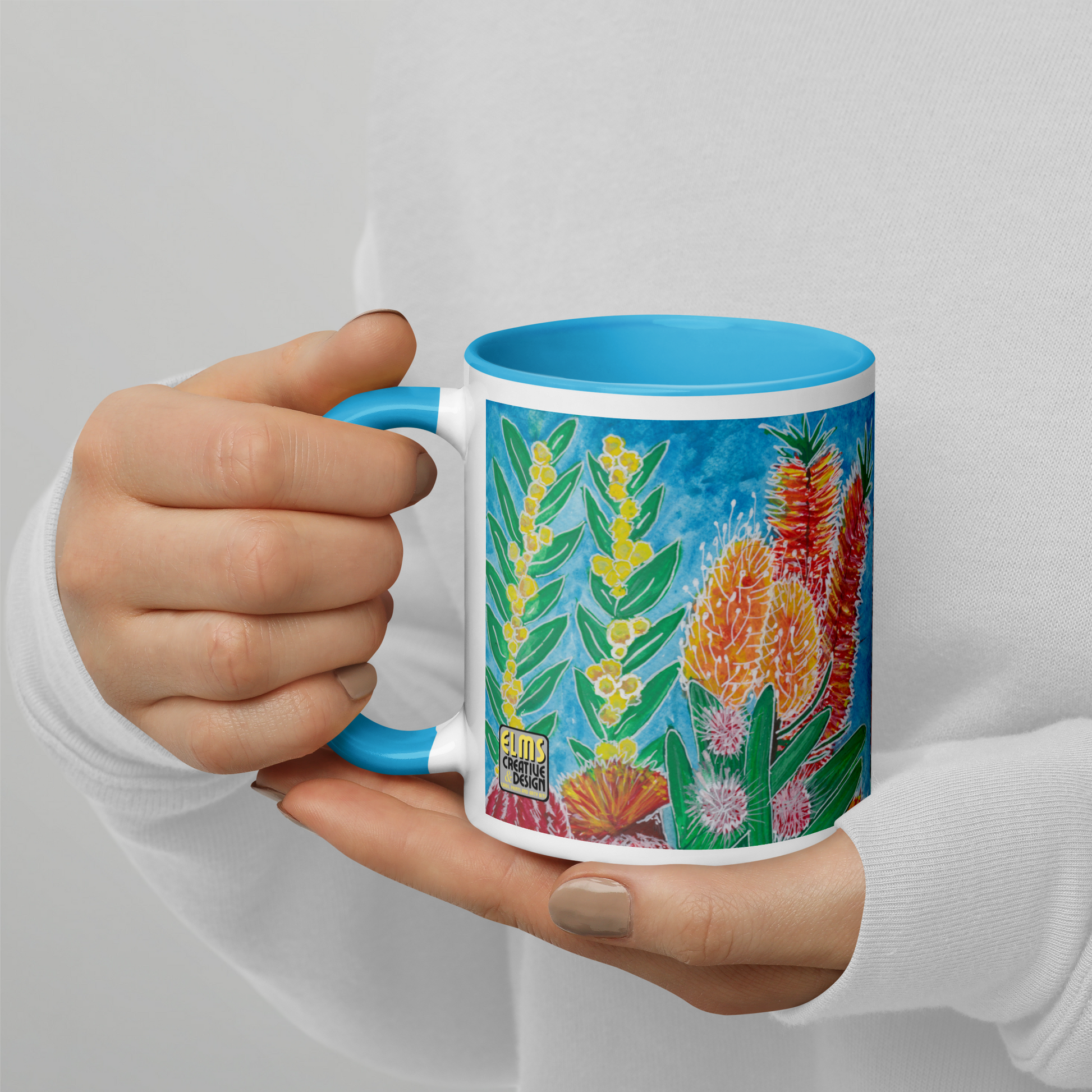 Aussie Florals - Bunch with Blue