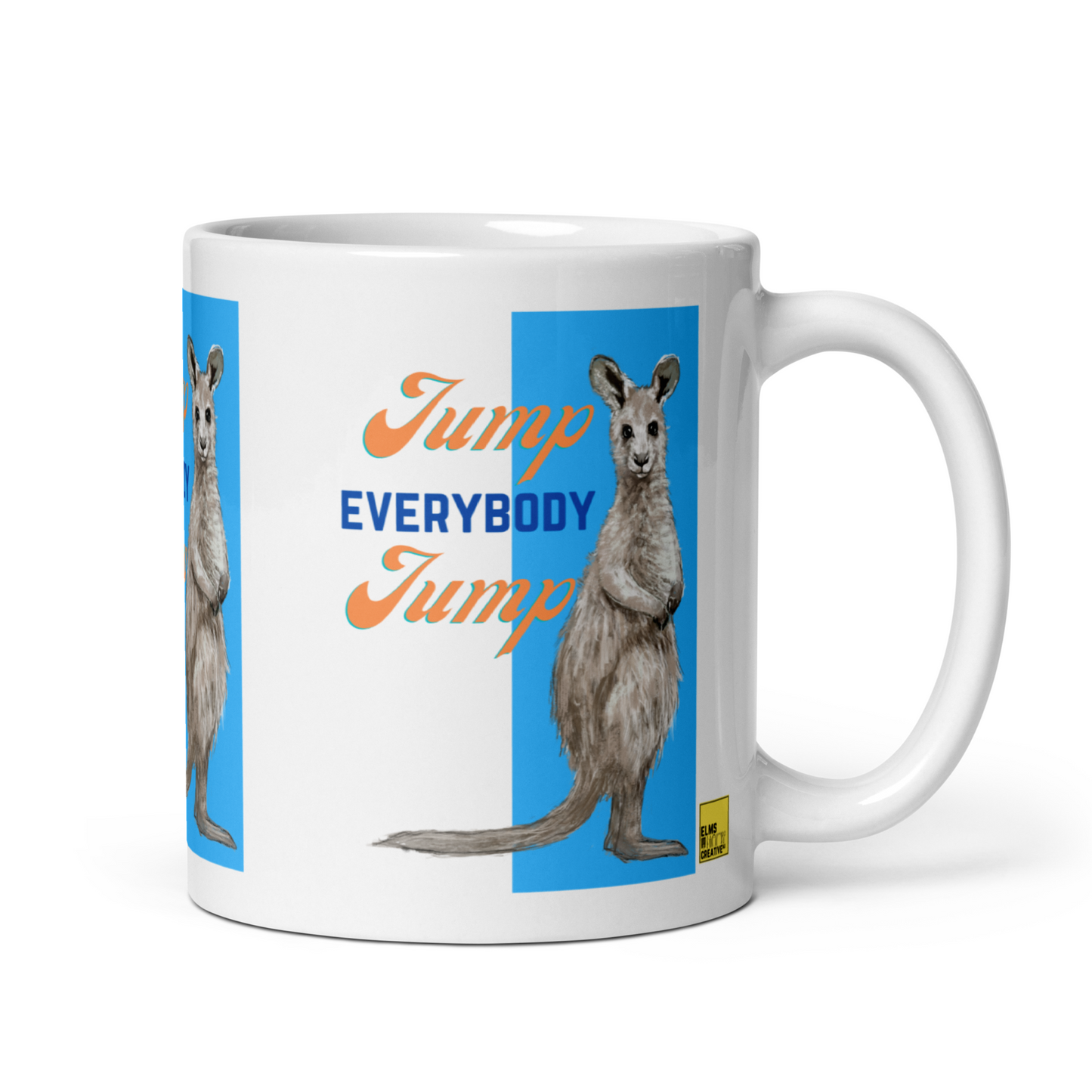 Kangaroo Mug - "Jump Everybody Jump" - ElmsCreative