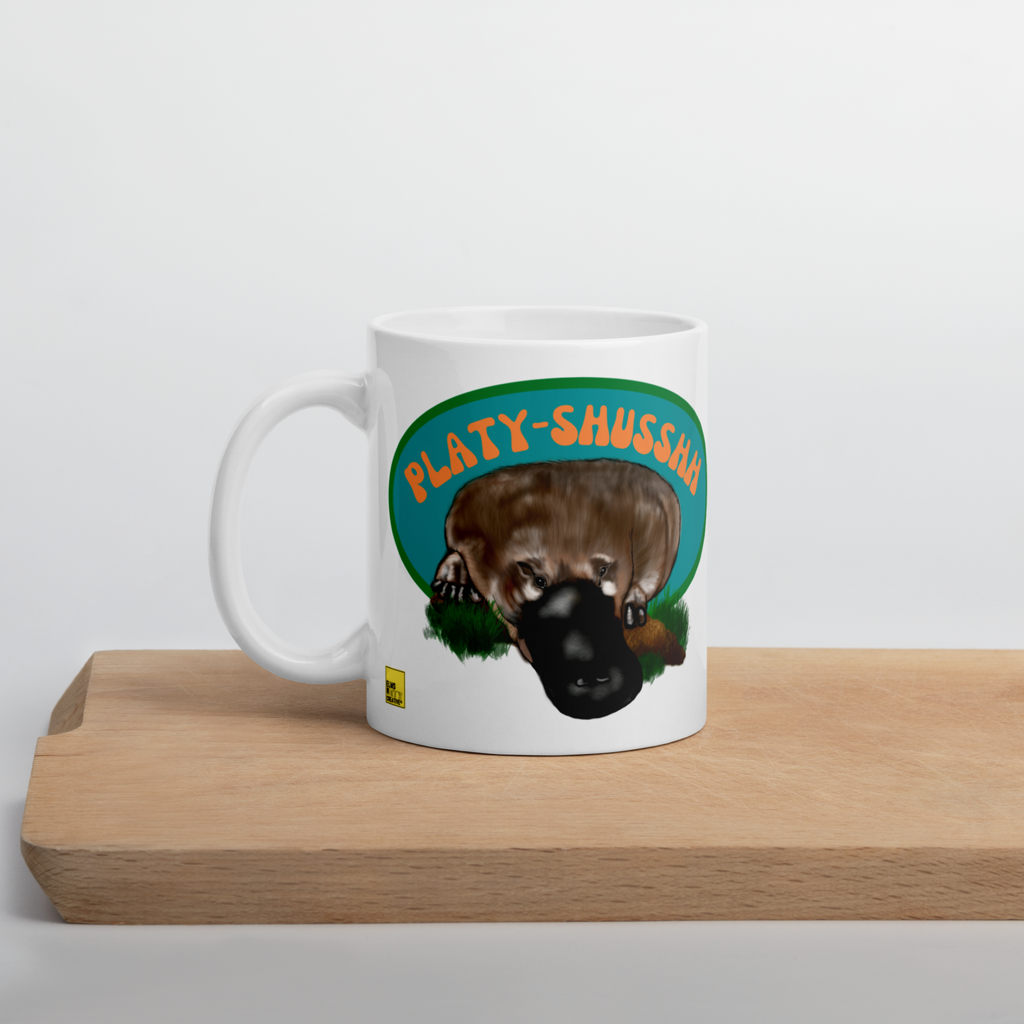 Platypus Mug - "Platy-shhusshh" - ElmsCreative