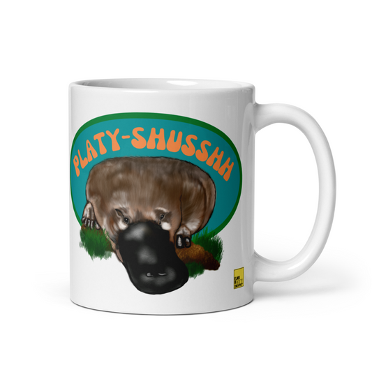 Platypus Mug - "Platy-shhusshh" - ElmsCreative