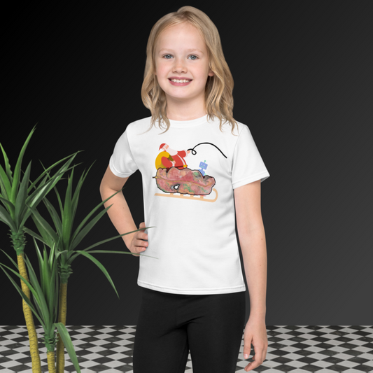 Chrissy Tee - Kids - GUM LEAVES - Santa's Sleigh T Shirt - ElmsCreative