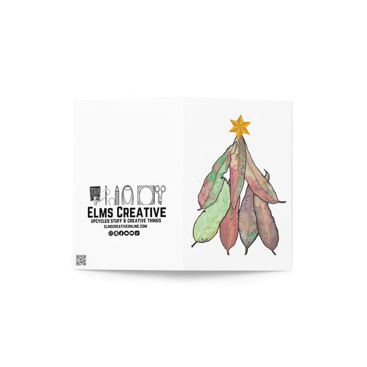 GUM LEAVES - Christmas Tree Christmas Card - ElmsCreative