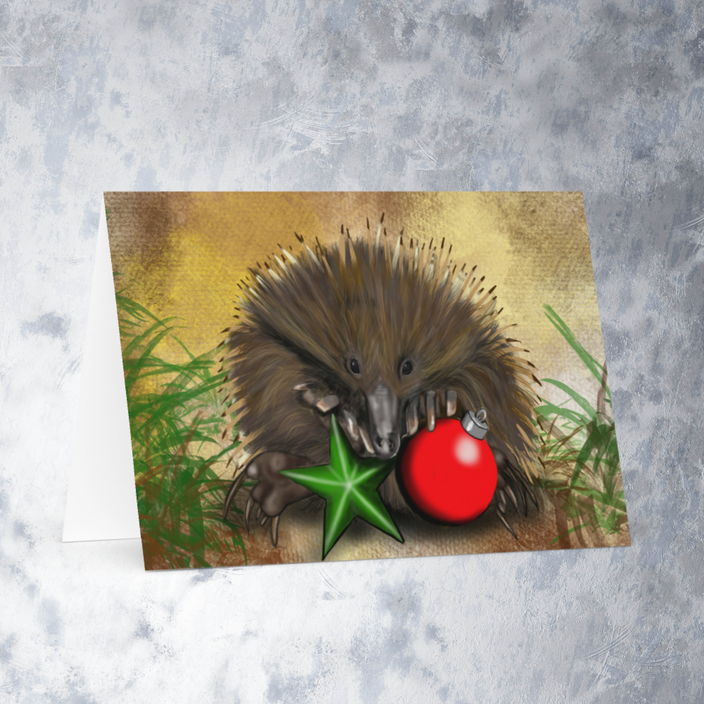 Echidna Christmas Card - ElmsCreative