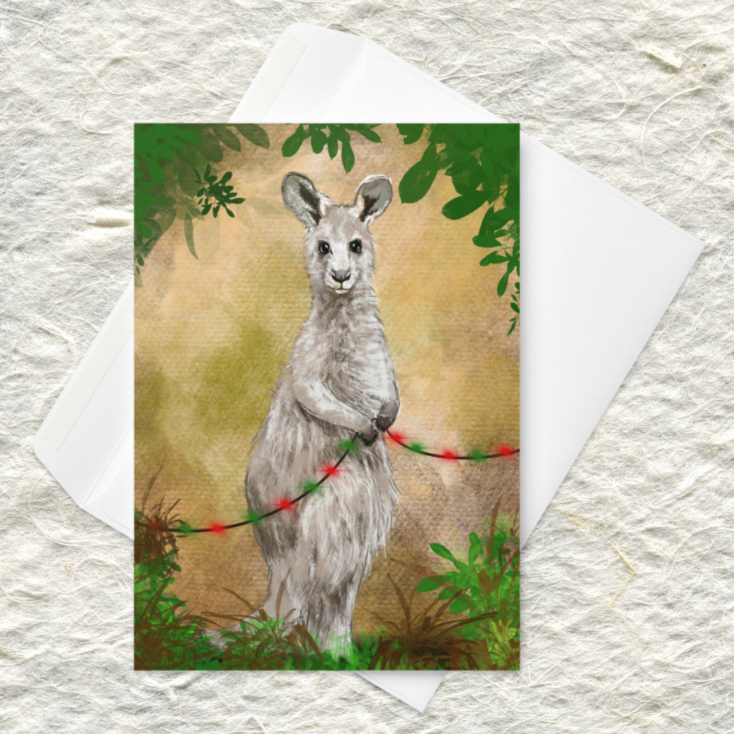 Kangaroo Christmas Card - ElmsCreative