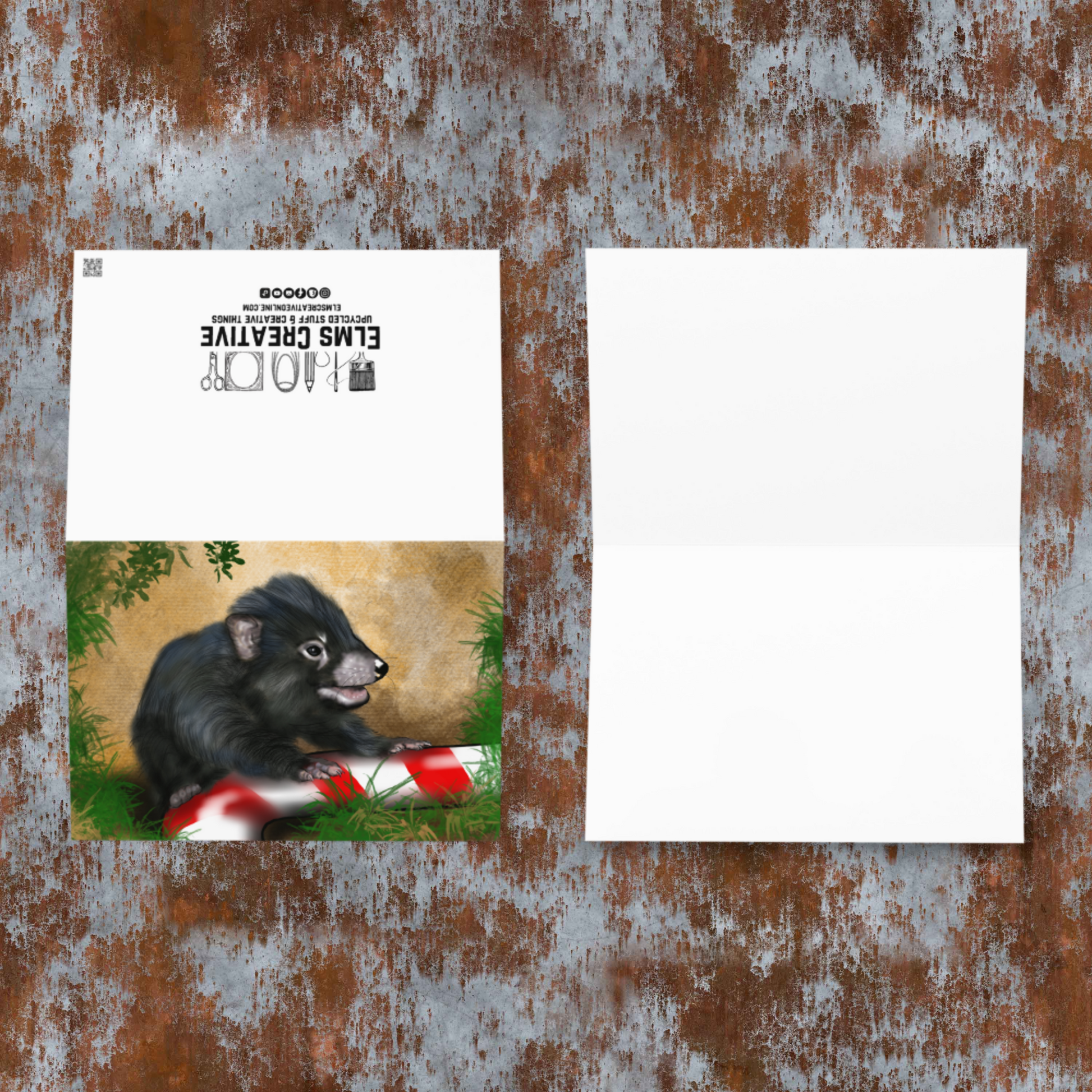 Tasmanian Devil Christmas Card - ElmsCreative