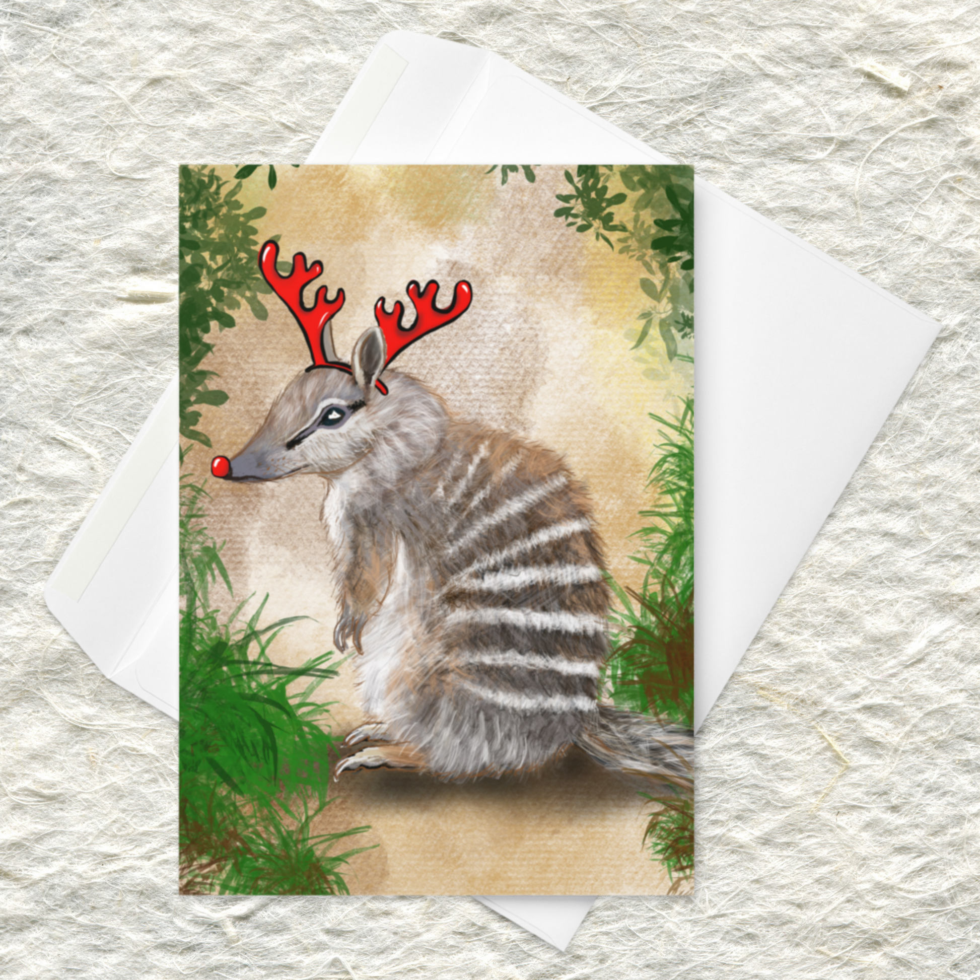 Numbat Christmas Card - ElmsCreative