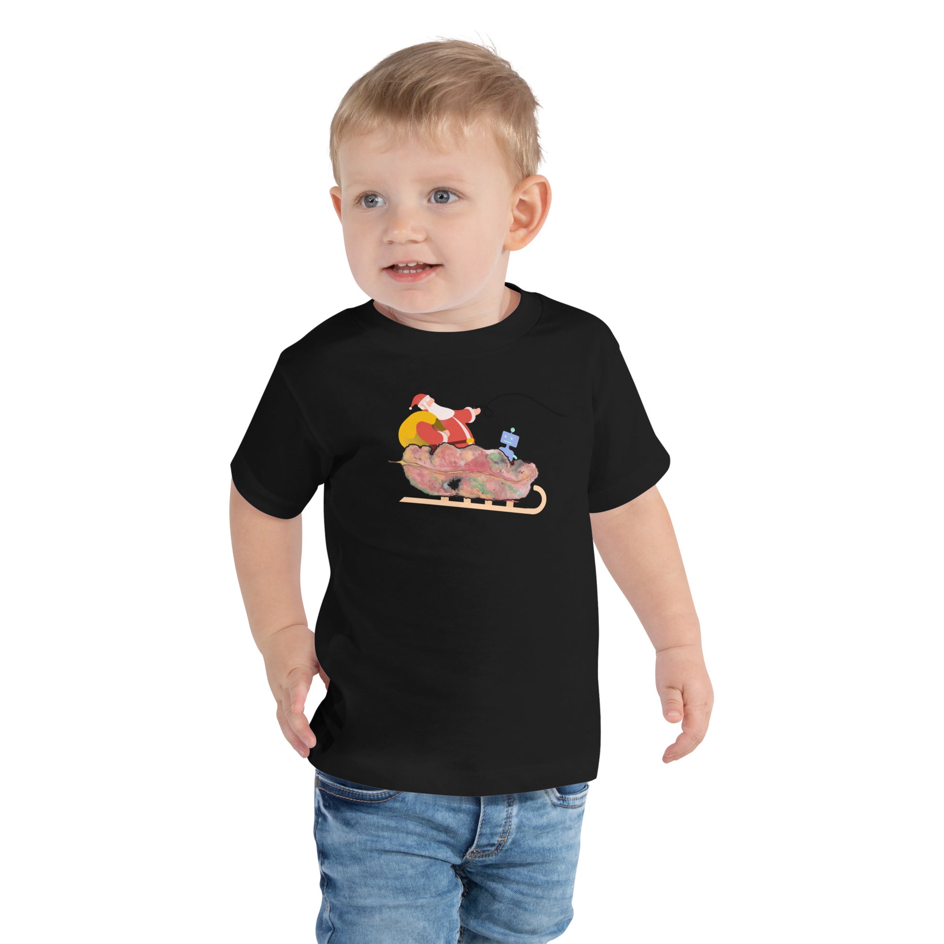 Chrissy Tee - Toddler - GUM LEAVES - Santa's Sleigh T Shirt - ElmsCreative