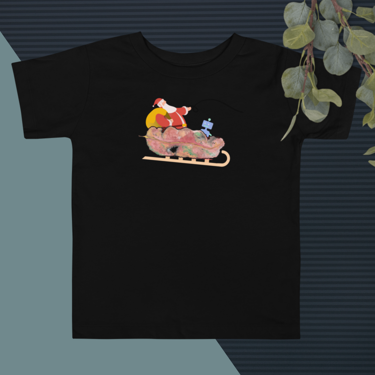 Chrissy Tee - Toddler - GUM LEAVES - Santa's Sleigh T Shirt - ElmsCreative