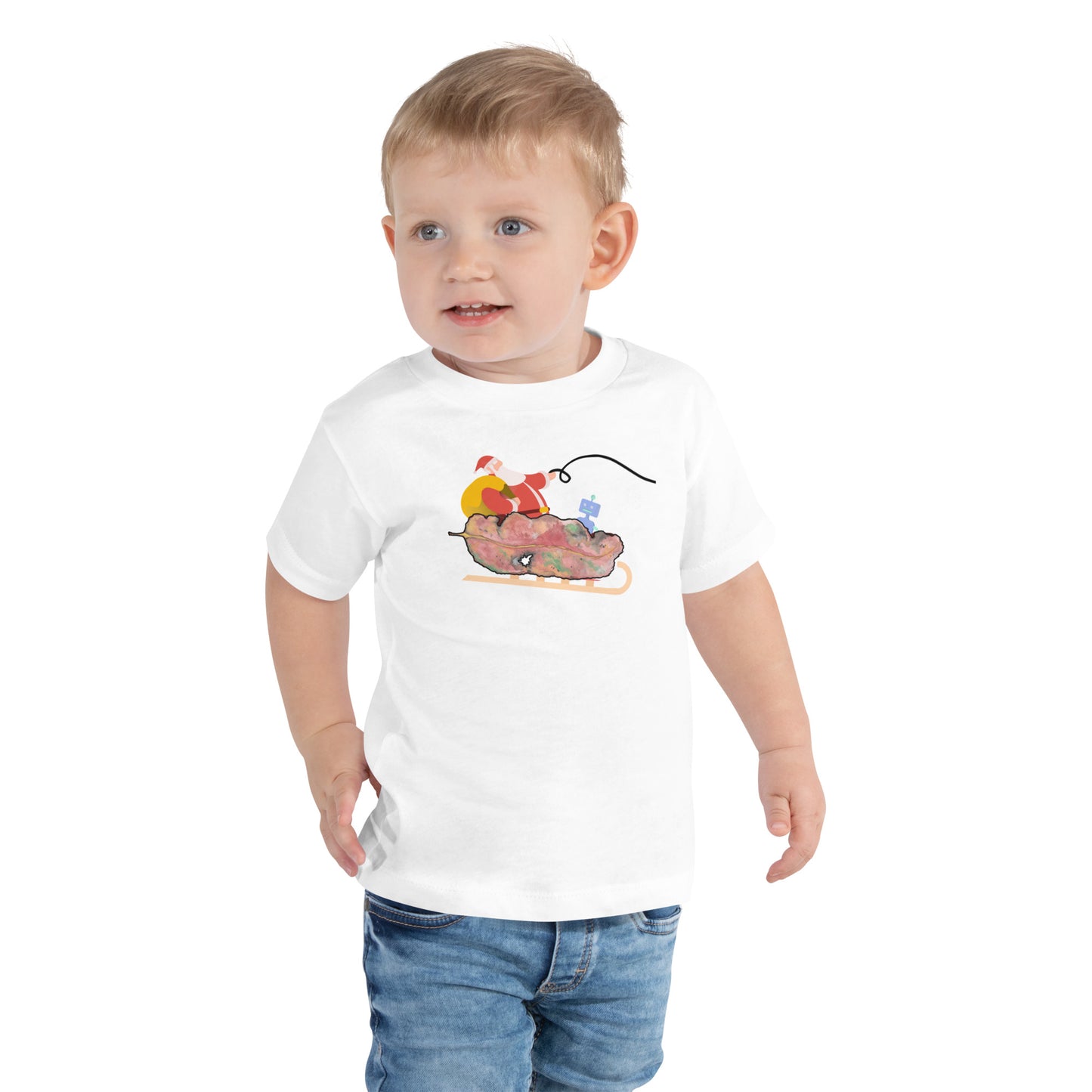 Chrissy Tee - Toddler - GUM LEAVES - Santa's Sleigh T Shirt - ElmsCreative