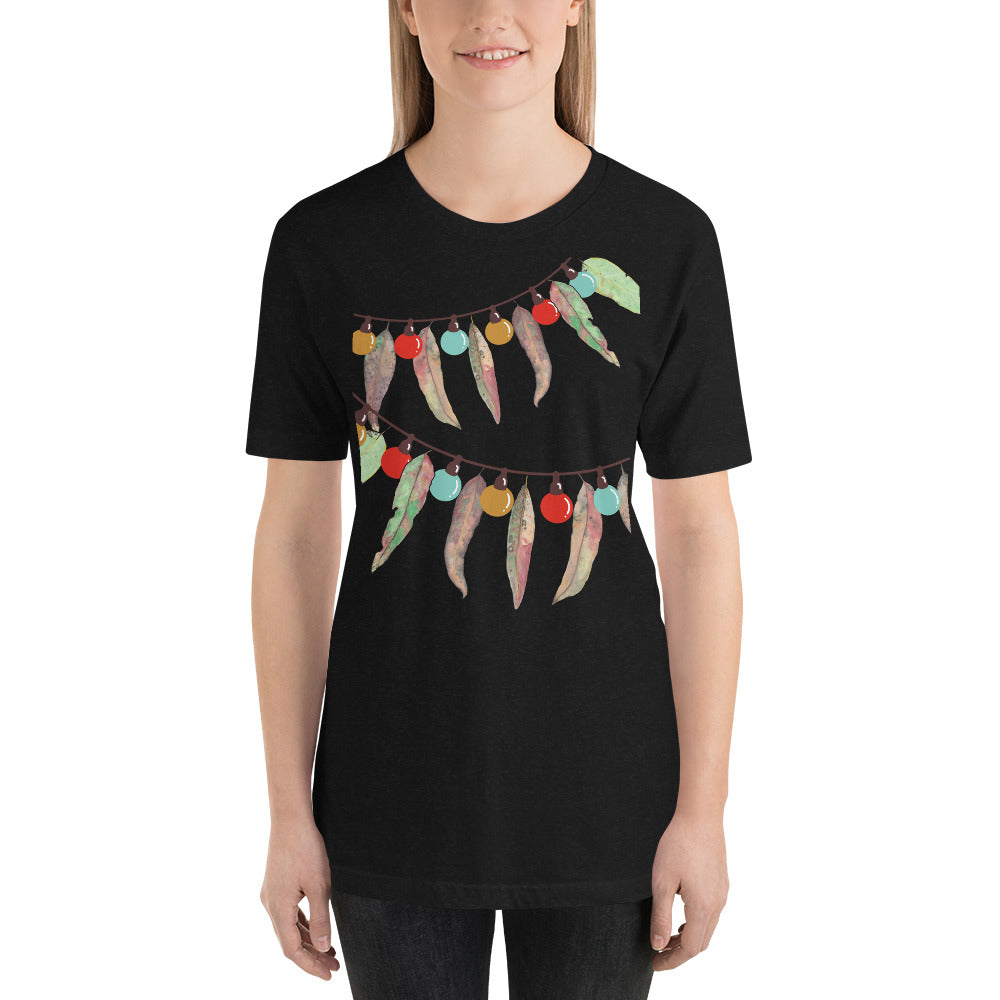 Chrissy Tee - GUM LEAVES - Christmas Lights T Shirt - ElmsCreative