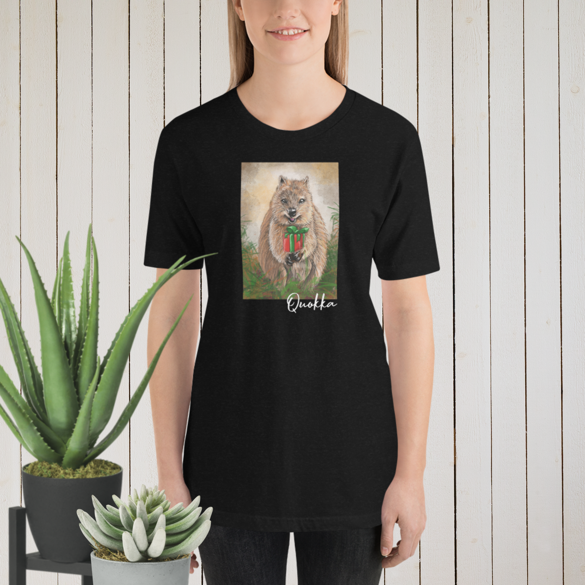 Australian Animal Chrissy Tee - Quokka - ElmsCreative