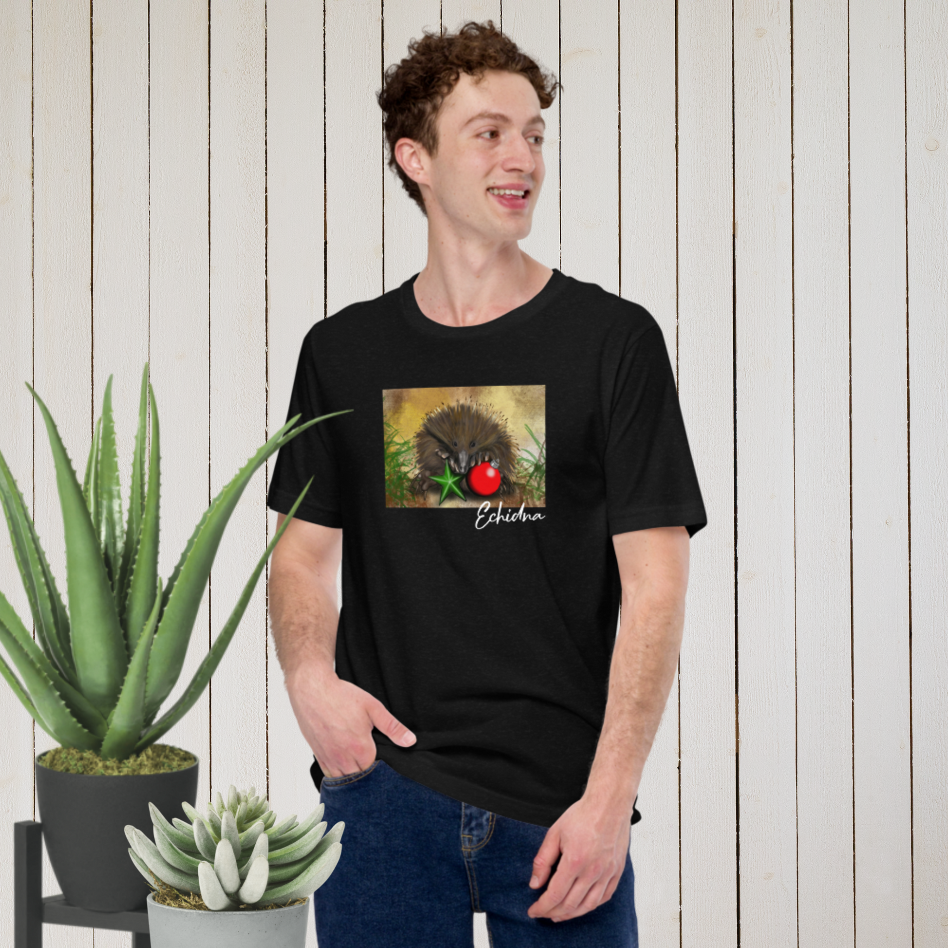 Australian Animal Chrissy Tee - Echidna - ElmsCreative