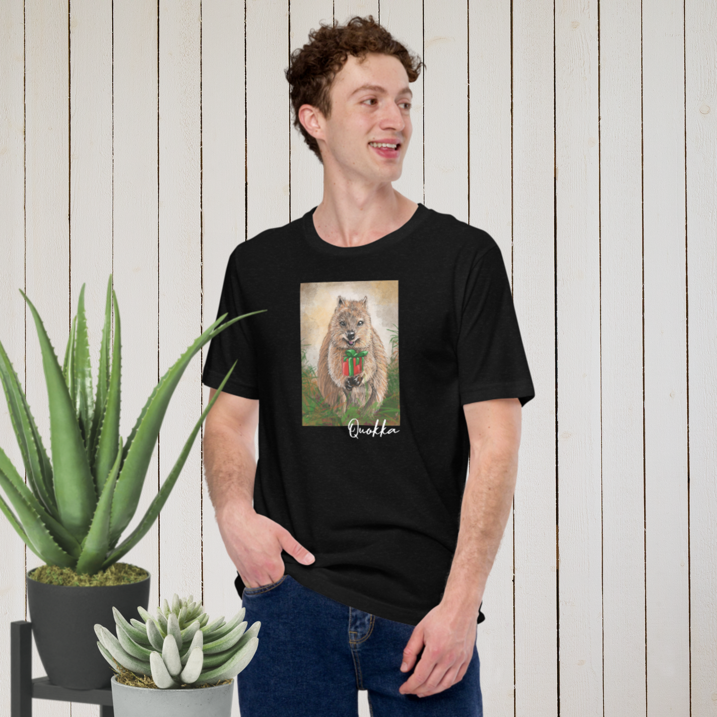 Australian Animal Chrissy Tee - Quokka - ElmsCreative