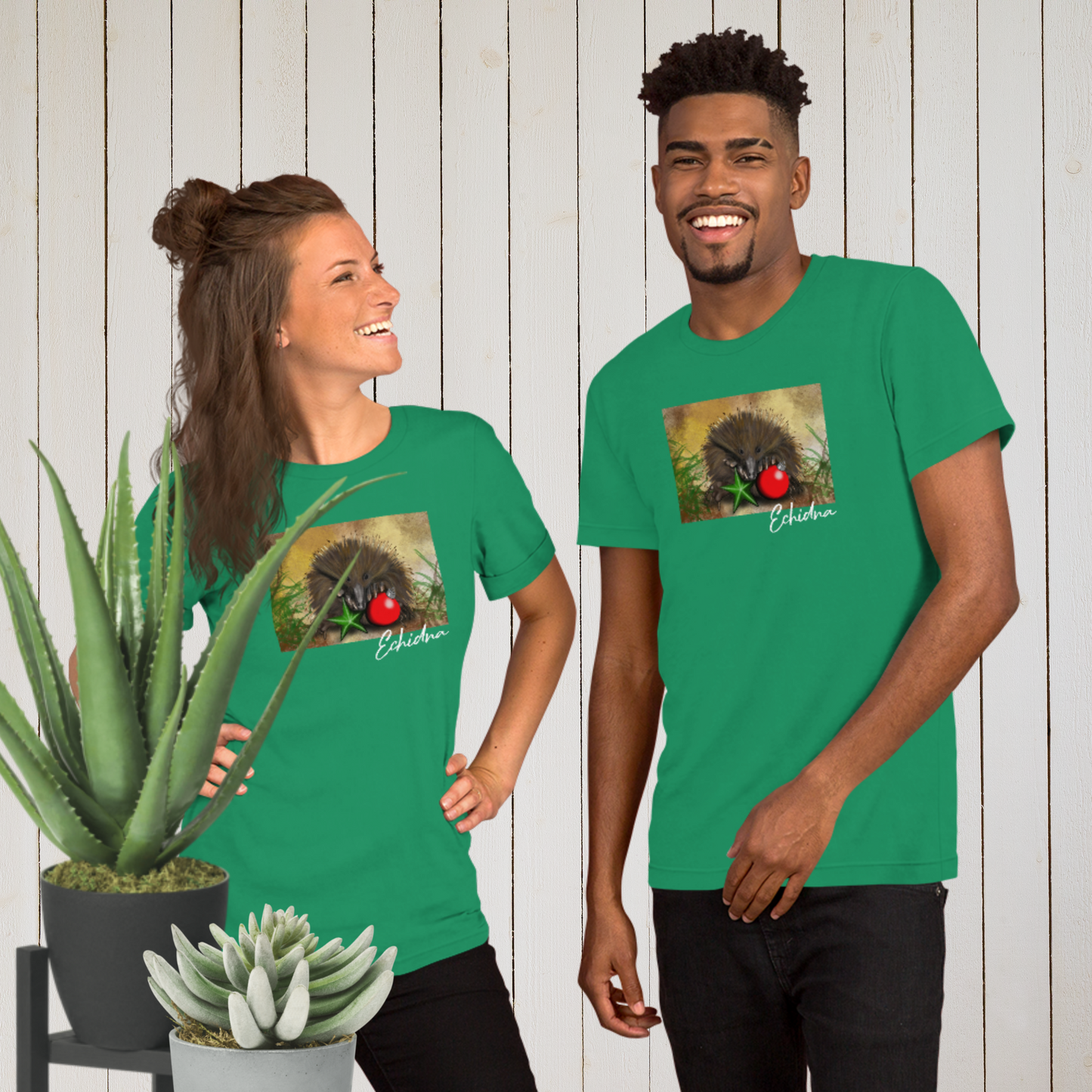 Australian Animal Chrissy Tee - Echidna - ElmsCreative