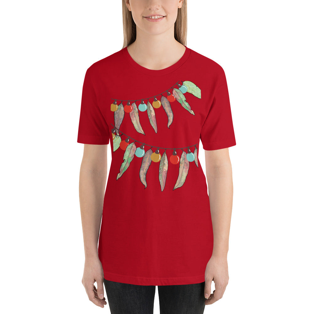 Chrissy Tee - GUM LEAVES - Christmas Lights T Shirt - ElmsCreative