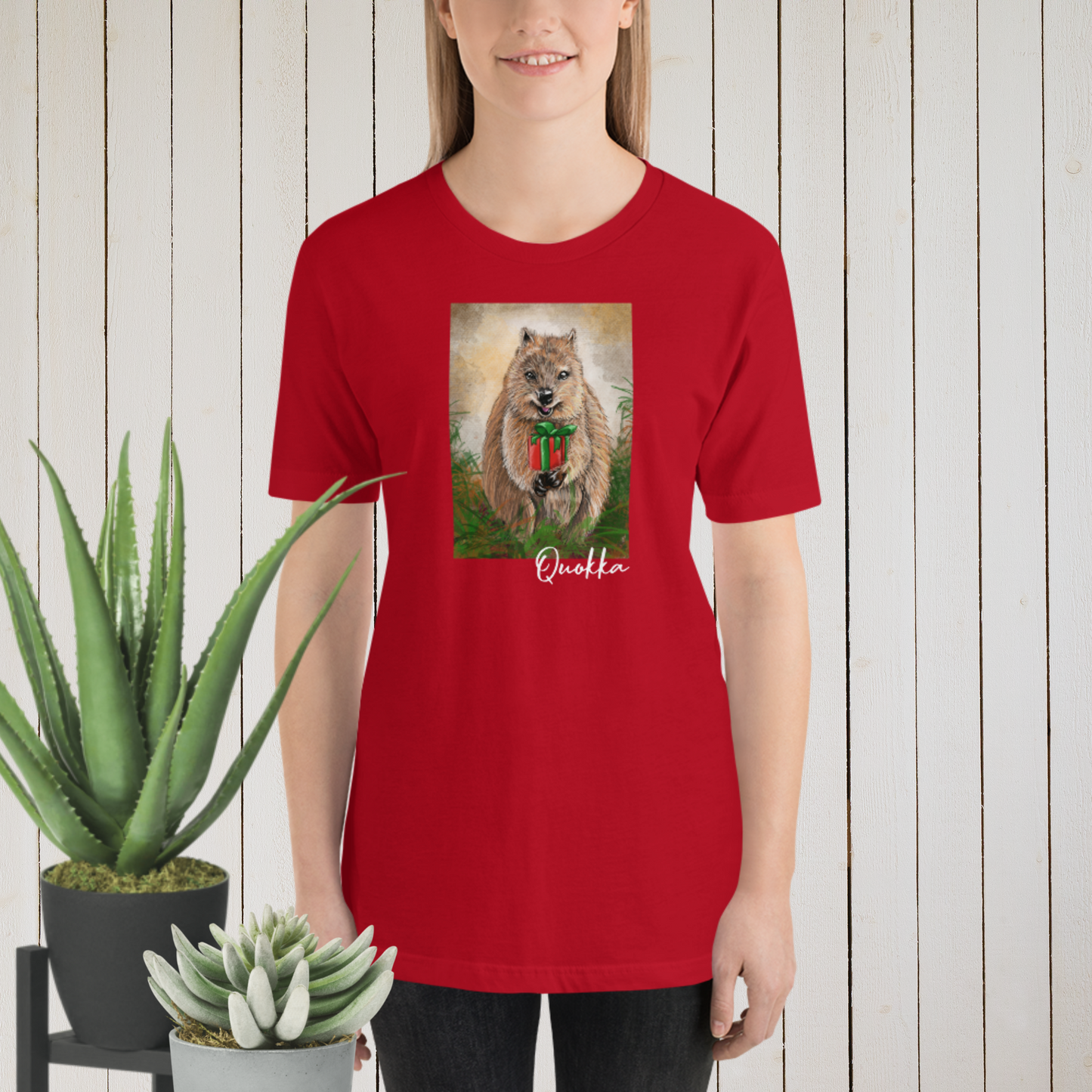 Australian Animal Chrissy Tee - Quokka - ElmsCreative