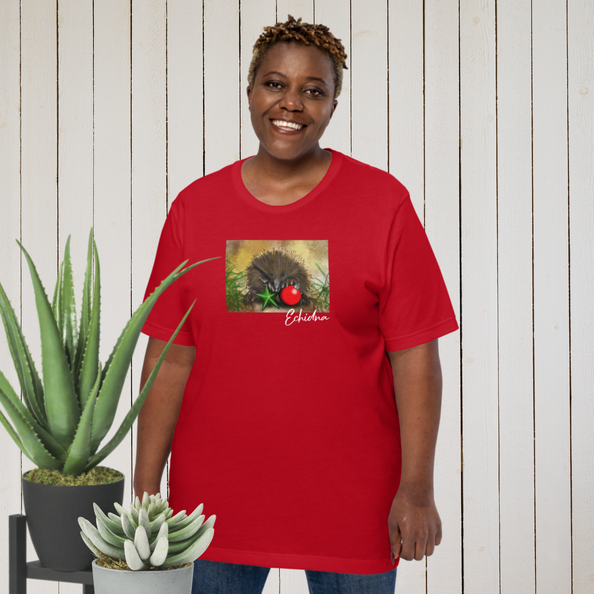 Australian Animal Chrissy Tee - Echidna - ElmsCreative