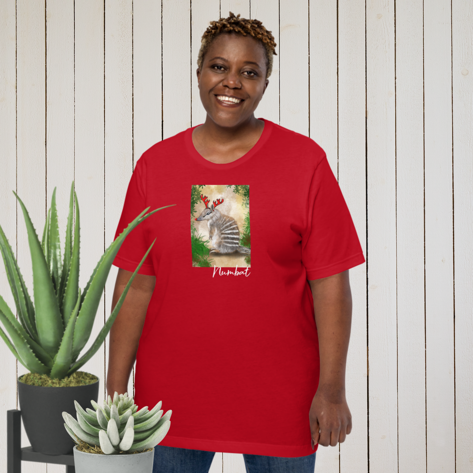 Australian Animal Chrissy Tee - Numbat - ElmsCreative