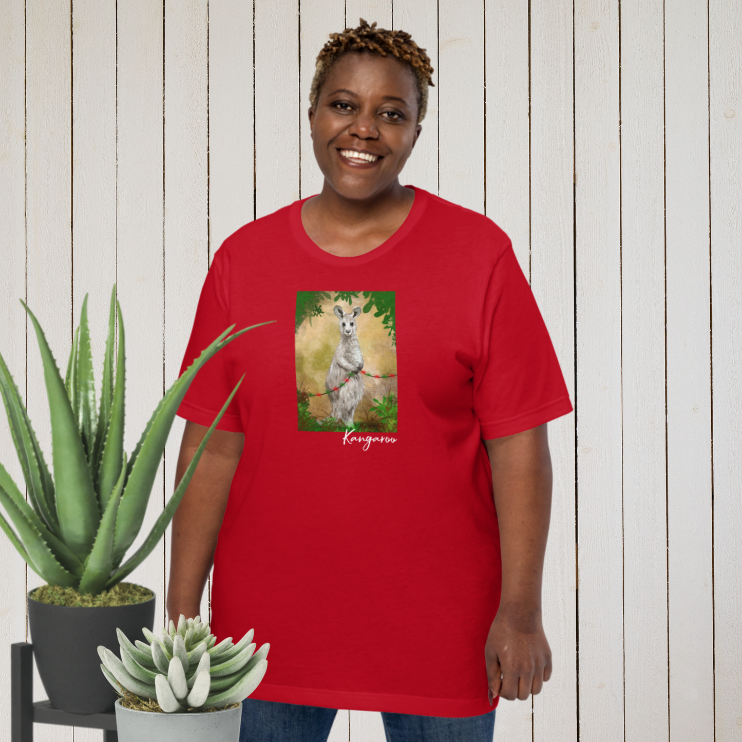 Australian Animal Chrissy Tee - Kangaroo - ElmsCreative