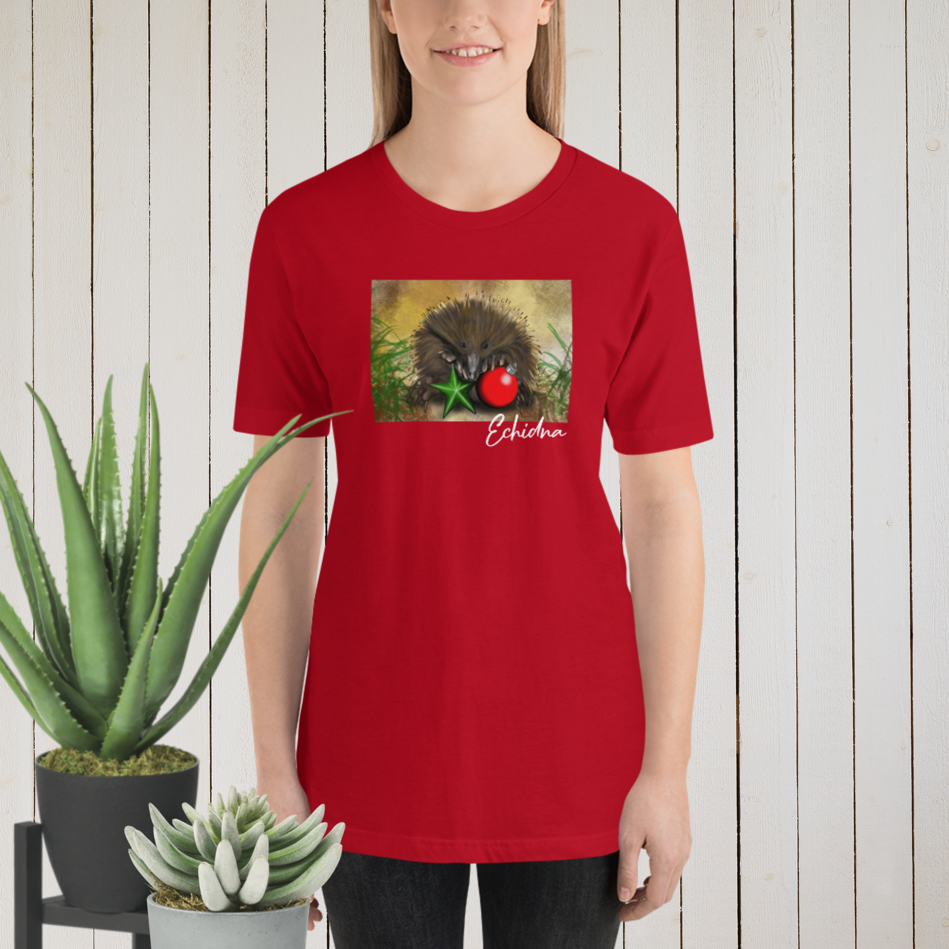 Australian Animal Chrissy Tee - Echidna - ElmsCreative