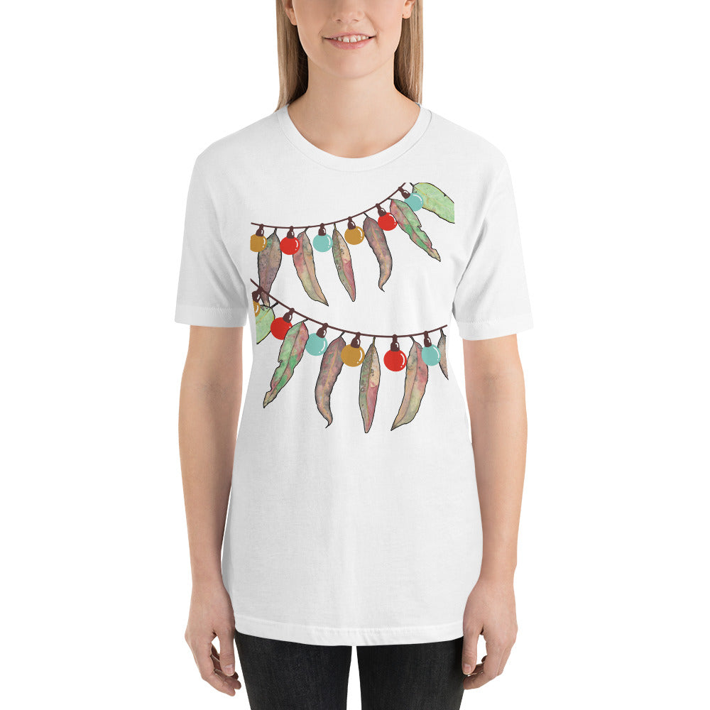 Chrissy Tee - GUM LEAVES - Christmas Lights T Shirt - ElmsCreative