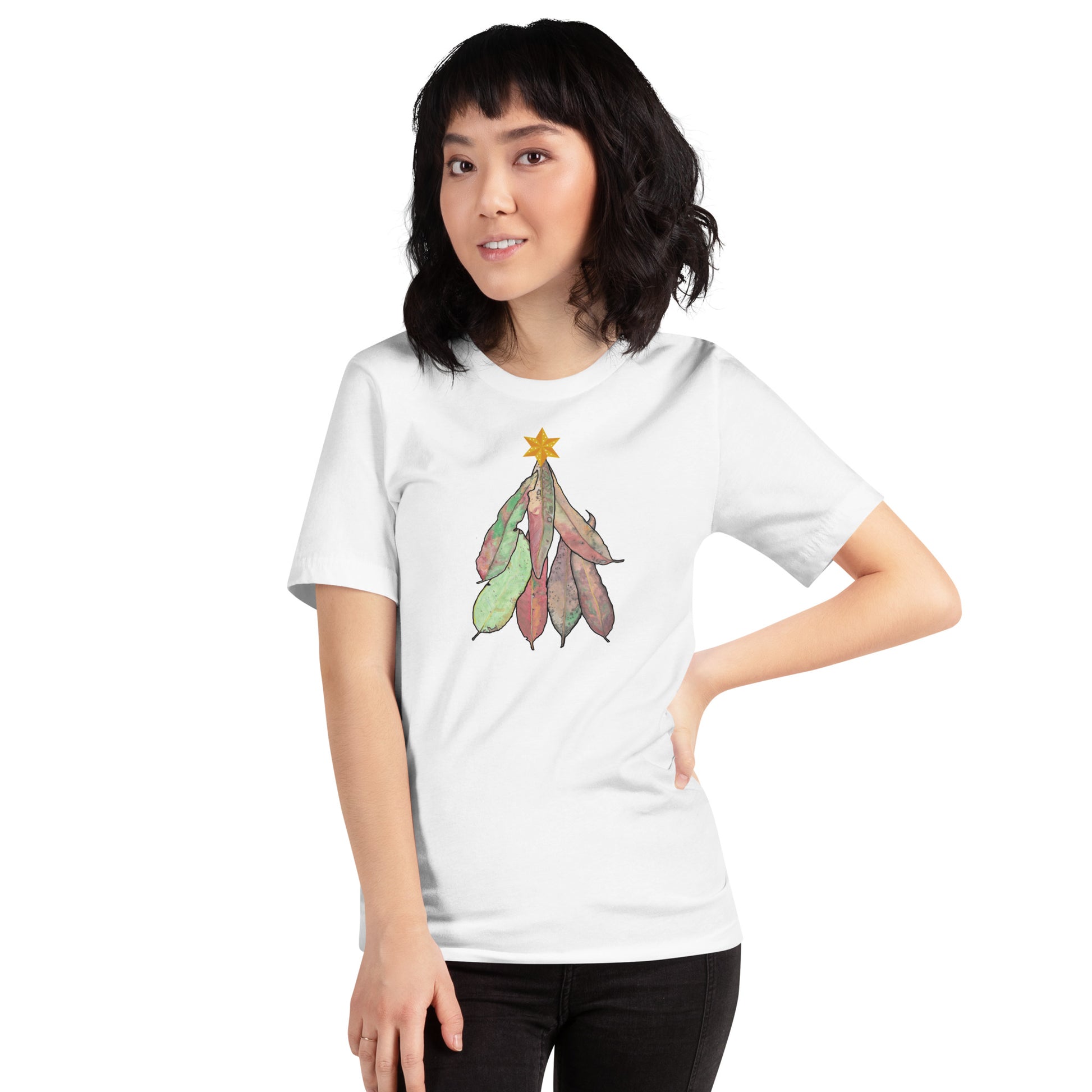 Chrissy Tee - GUM LEAVES - Christmas Tree T Shirt - ElmsCreative