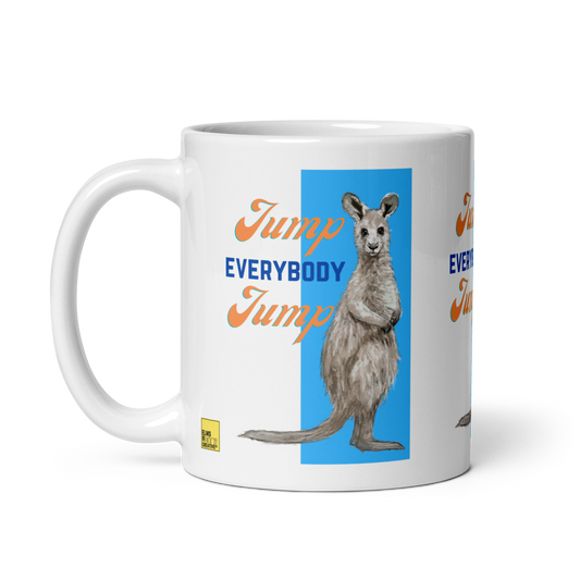 Kangaroo Mug - "Jump Everybody Jump" - ElmsCreative