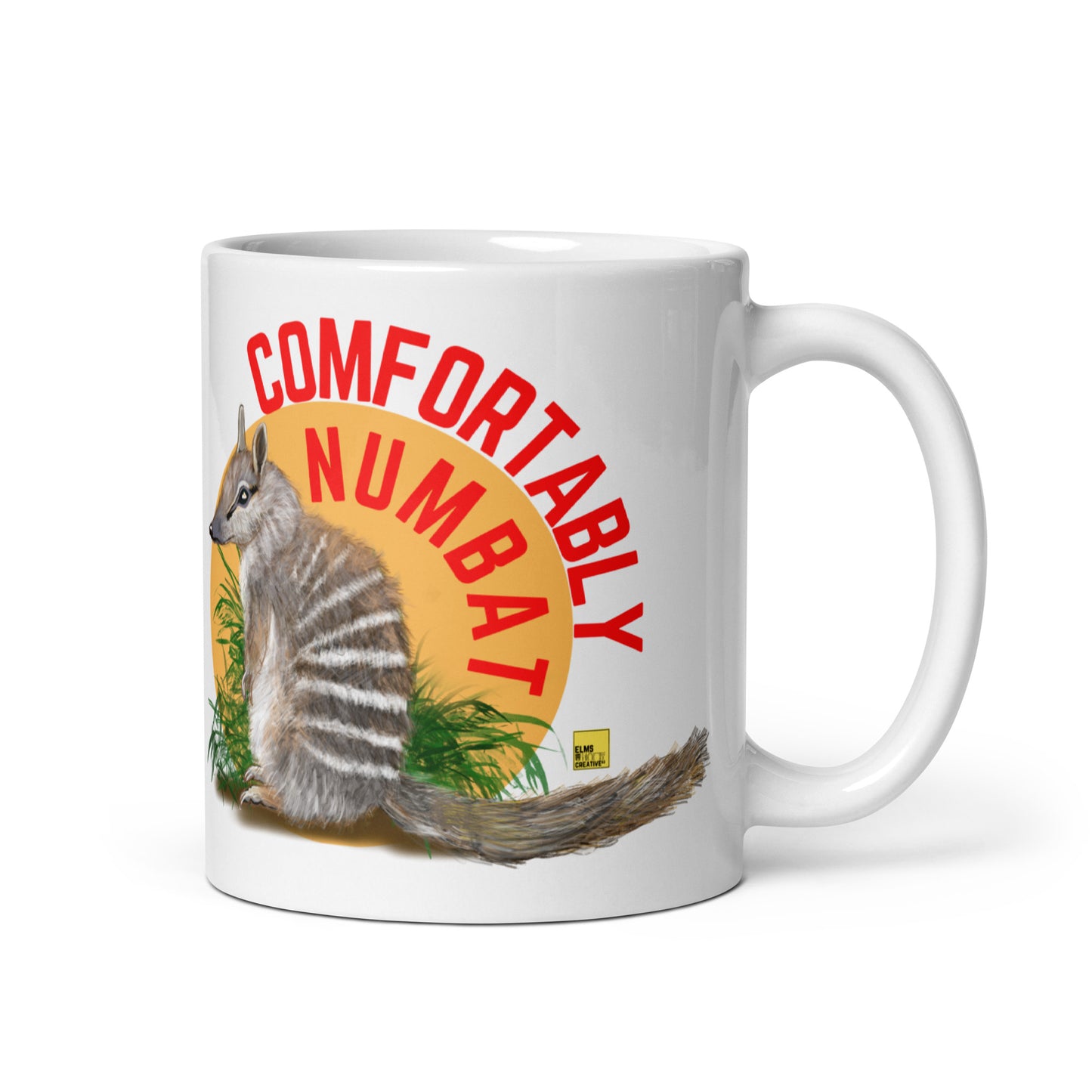 Numbat Mug - "Comfortably Numbat" - ElmsCreative