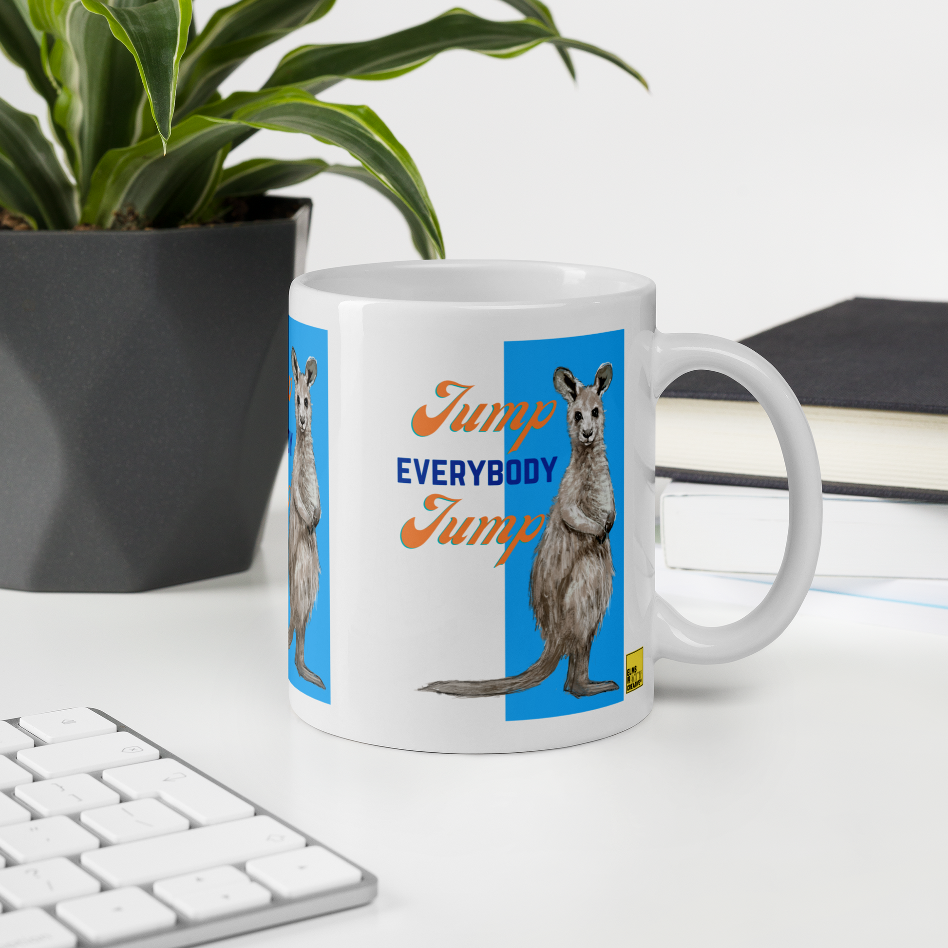 Kangaroo Mug - "Jump Everybody Jump" - ElmsCreative