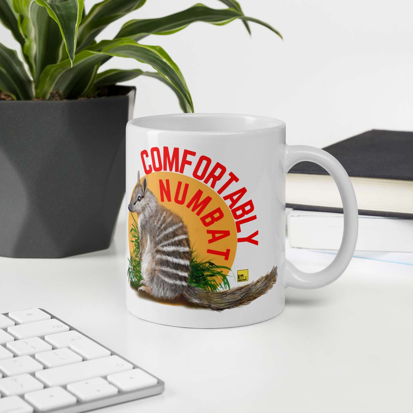 Numbat Mug - "Comfortably Numbat" - ElmsCreative